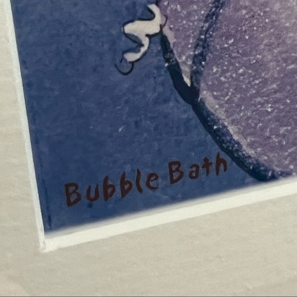 Artisan Signed Framed Bubble Bath Girl in Shell Artwork - Picture 5 of 14